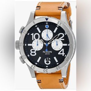 Nixon Mens 48-20 Chrono Leather Watch
